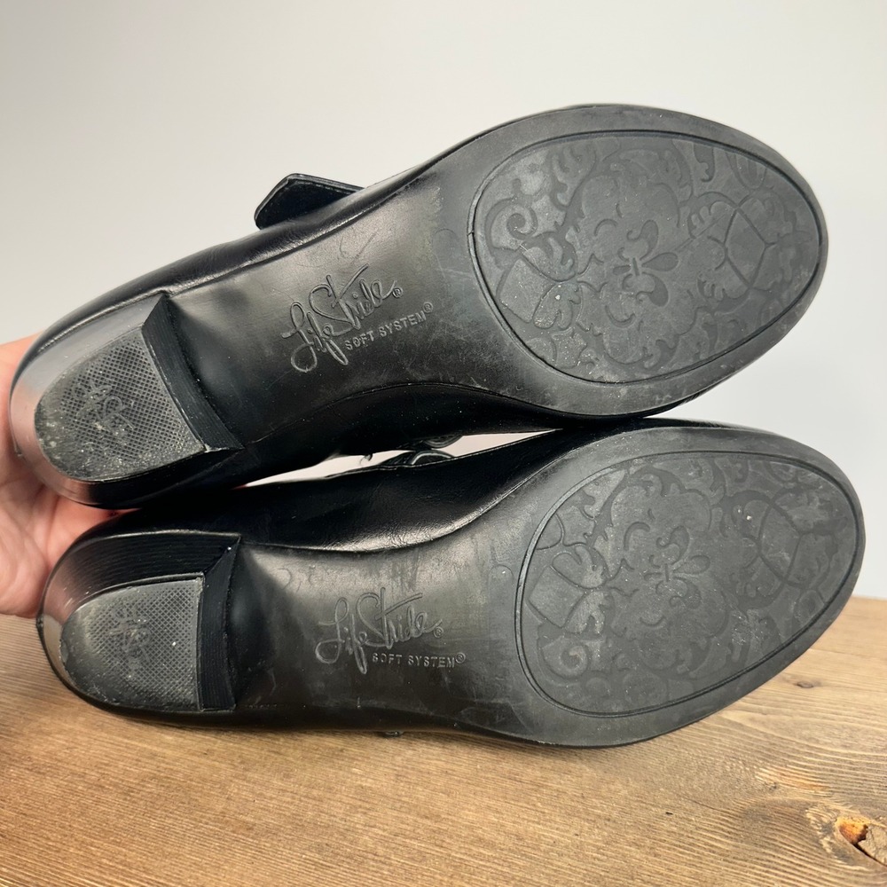 Life Stride Mary Jane Clog Comfort Heels SZ 8M Soft System Academia Grunge Retro - Picture 6 of 10
